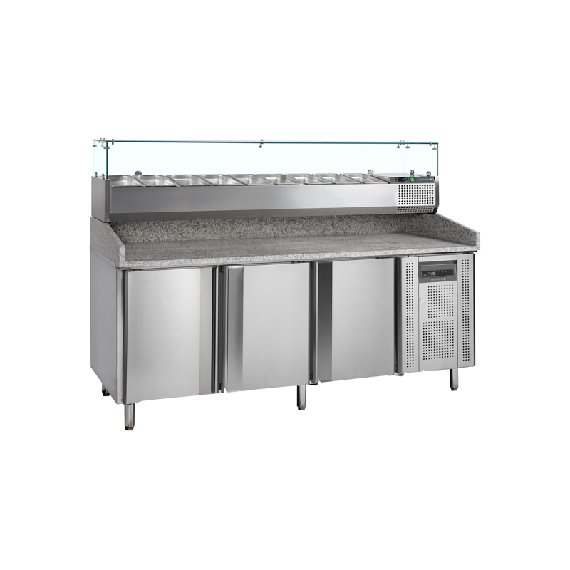 Chladicí pizza stůl s nástavbou PT 1300 + VK38-200