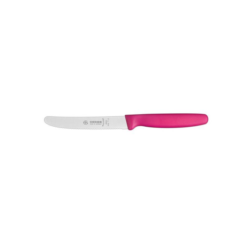 Nůž vroubkovaný Giesser 8365 wsp 11PI - růžový, na rajčata, na pečivo
